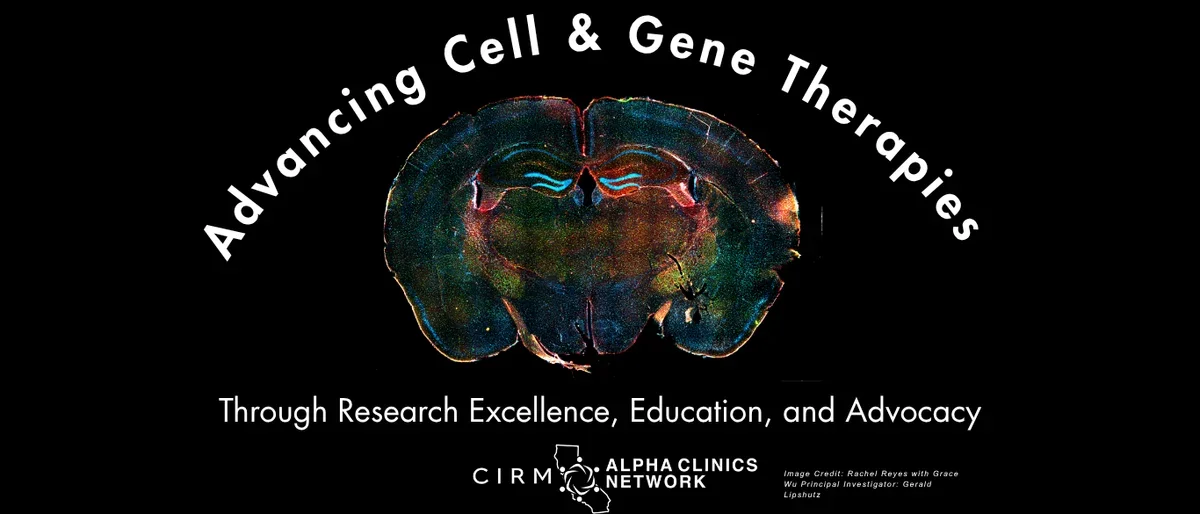 Advancing Cell and Gene Therapy through research Excellence, education, and advocacy white text on white background, 
