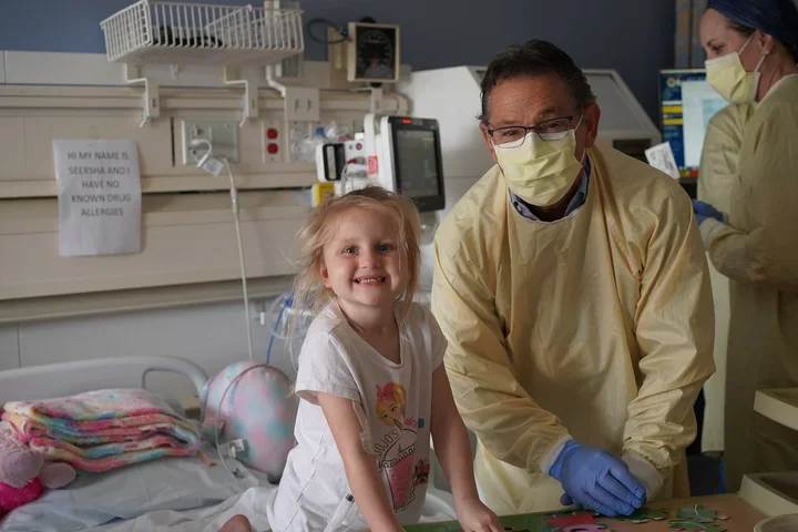 Dr. Donald Kohn with clinical trial patient Credit: UCLA Broad Stem Cell Research Center